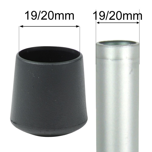 19 20mm Multi Purpose Plastic Bottoms For Table Chair Legs Other Tubular Feet