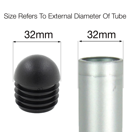 32mm Round Domed Ribbed Inserts Bottoms For Table Chair Legs